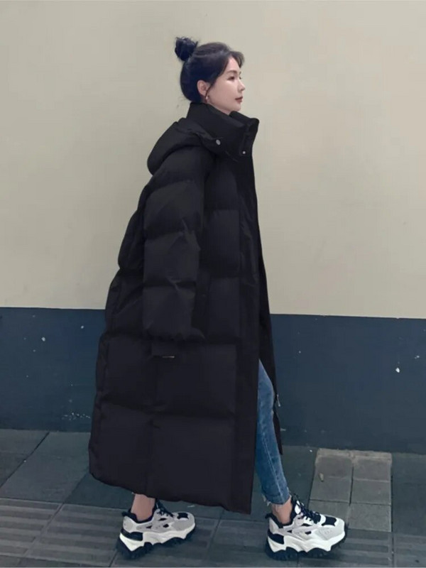 2023. Punjeni kaputi Nova dugačka pamučna haljina Korejska verzija Velike korejske modne jakne Zimska vrućina Parka Feminina Abrigo