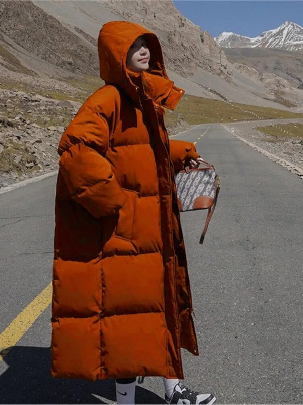 2023. Punjeni kaputi Nova dugačka pamučna haljina Korejska verzija Velike korejske modne jakne Zimska vrućina Parka Feminina Abrigo