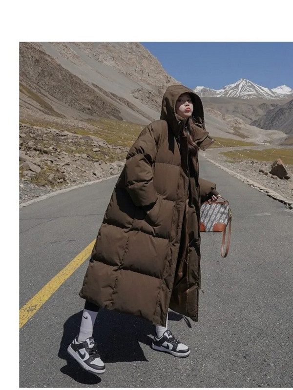 2023. Punjeni kaputi Nova dugačka pamučna haljina Korejska verzija Velike korejske modne jakne Zimska vrućina Parka Feminina Abrigo