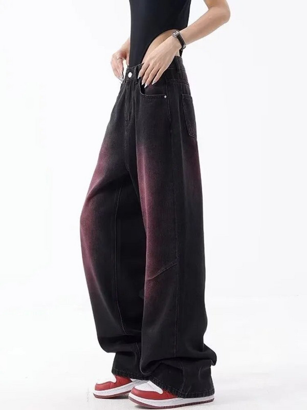 Rudens džinsai Moteriškos mados literatūrinės tendencijos Laisvai išplauti jaunimo mada High Street Harajuku moteriški džinsai