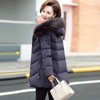 2023 Νέο χειμερινό μπουφάν Γυναικείο παλτό Parka με κουκούλα Γυναικείο πανωφόρι με ζεστό παχύ βαμβάκι Γυναικείο παλτό Parka