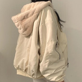 Jauna ziemas jaka Sieviešu Parkas Silts ikdienas apģērbs Garas jakas abās pusēs Valkājiet ar kapuci flīsu, biezinātu sieviešu parku 2023