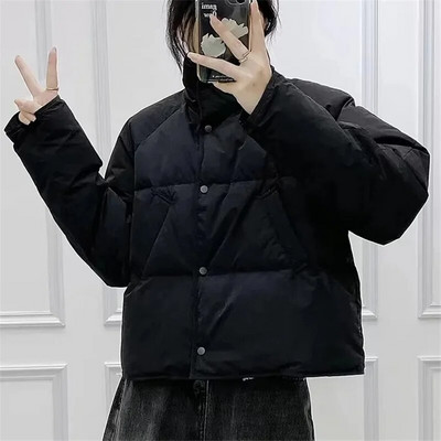 2023. aasta talvine soe lühike jope naiste parkad Korea mood avara pikkade varrukatega mantel Naiste vabaaja tänavarõivad puuvillased naisteriided