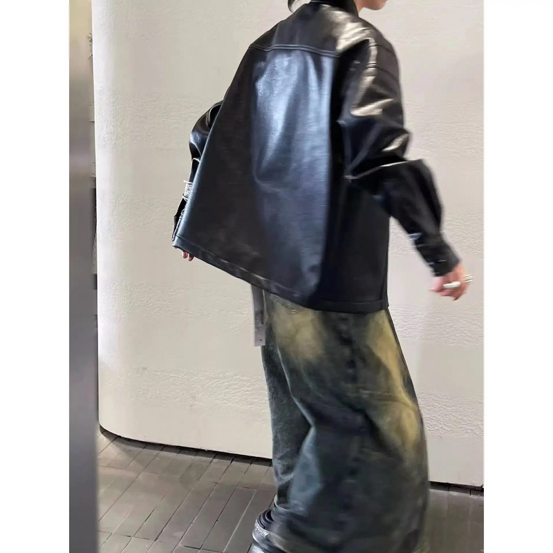 High street isprane otrcane traperice vintage cool mop culottes hlače labave chic niche hlače širokih nogavica Američke Y2K streetwear hlače