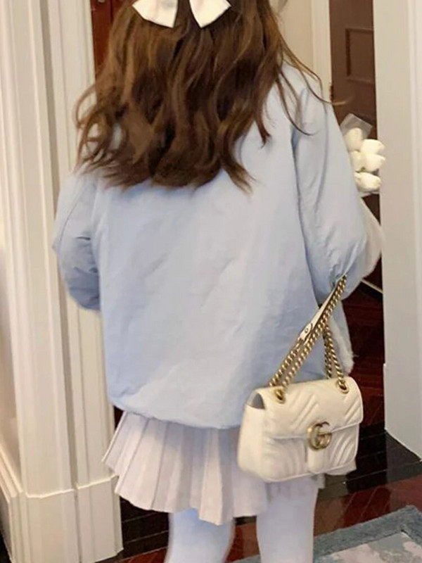 Talvised lambavillast parkad naiste kahepoolse külje kandmisega paks fliismantel Naiste Korea moe armas preppy stiilis üherealine jakk