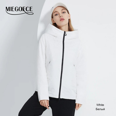 MIEGOFCE 2023 kevad-sügis mugavad lühikesed naiste jope kapuutsiga disain naiste Parka tuulekindel soe puuvillane riiete mantel C22123