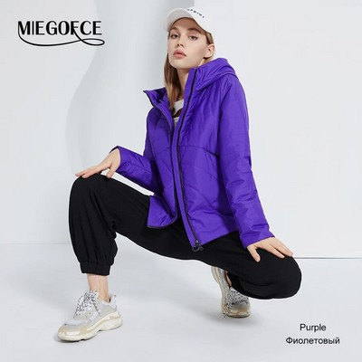 MIEGOFCE 2023 kevad-sügis mugavad lühikesed naiste jope kapuutsiga disain naiste Parka tuulekindel soe puuvillane riiete mantel C22123