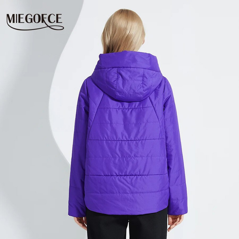 MIEGOFCE 2023 kevad-sügis mugavad lühikesed naiste jope kapuutsiga disain naiste Parka tuulekindel soe puuvillane riiete mantel C22123