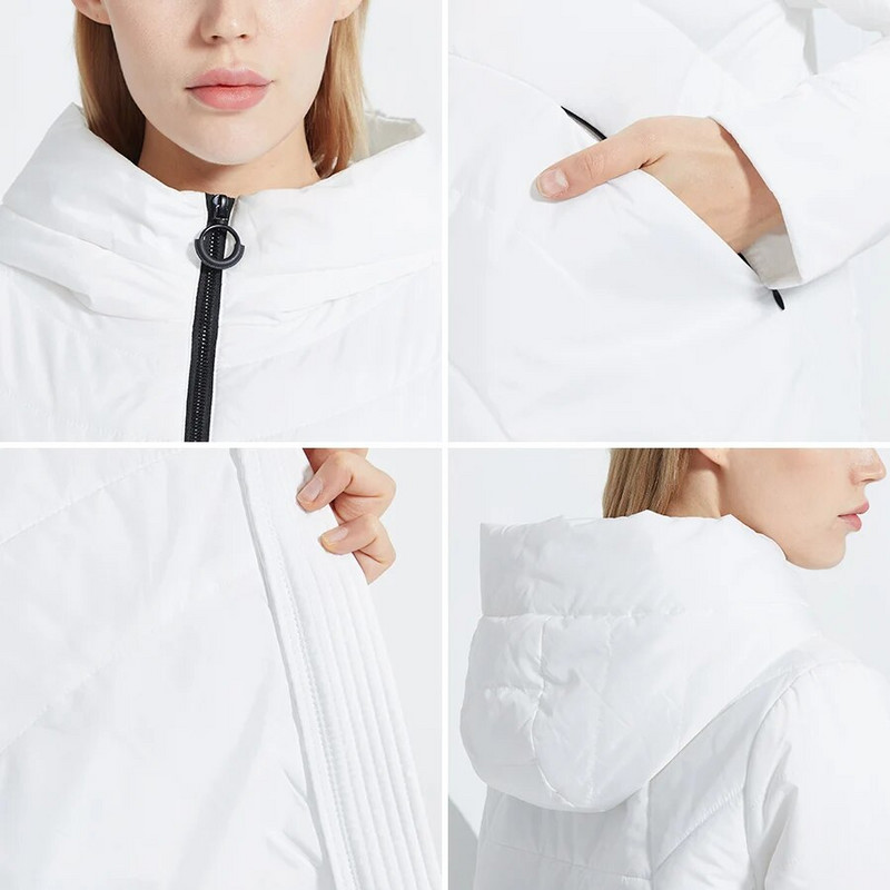 MIEGOFCE 2023 kevad-sügis mugavad lühikesed naiste jope kapuutsiga disain naiste Parka tuulekindel soe puuvillane riiete mantel C22123