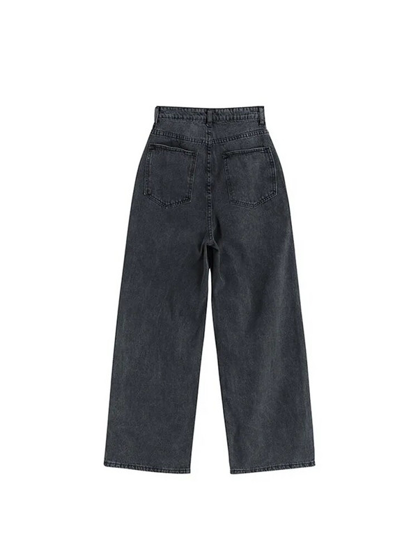 2022 m. nauja pavasario mada Gatvės hiphopo spauda, skalbiniai Džinsai Laisvi laisvalaikio džinsiniai kelnės plačios kelnės Moteriškos ilgos kelnės