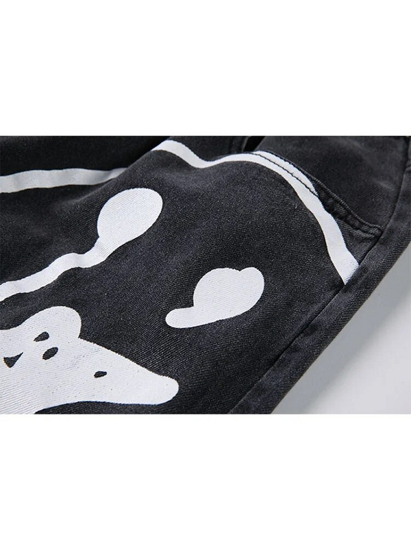 2022 m. nauja pavasario mada Gatvės hiphopo spauda, skalbiniai Džinsai Laisvi laisvalaikio džinsiniai kelnės plačios kelnės Moteriškos ilgos kelnės