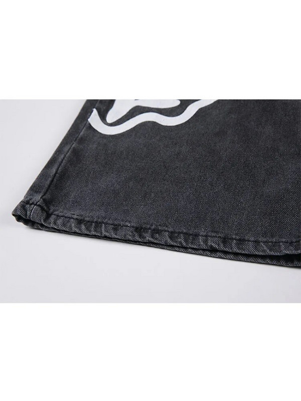 2022 m. nauja pavasario mada Gatvės hiphopo spauda, skalbiniai Džinsai Laisvi laisvalaikio džinsiniai kelnės plačios kelnės Moteriškos ilgos kelnės