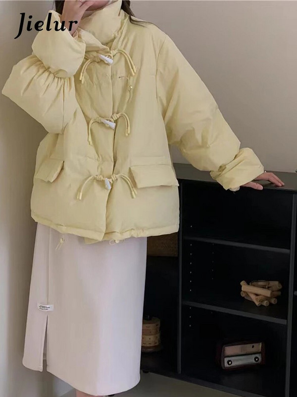 Jielur Helesinised Korea magusa moe klassikalise nööbiga lahtised naiste pargid Lihtsad, vabad ja šikid taskud 5-värvilised naiste parkad