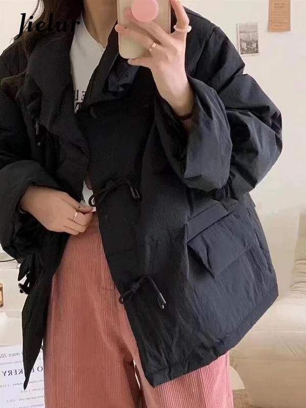 Jielur Helesinised Korea magusa moe klassikalise nööbiga lahtised naiste pargid Lihtsad, vabad ja šikid taskud 5-värvilised naiste parkad