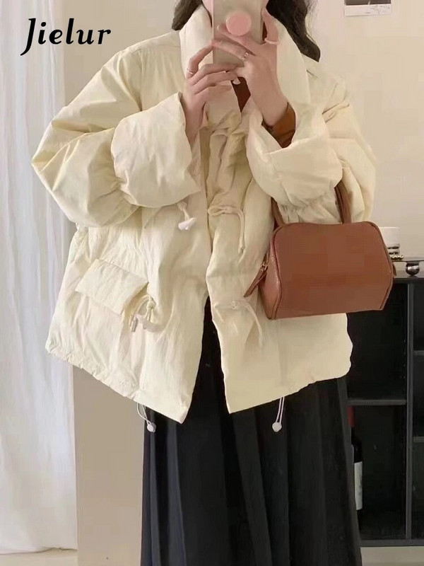 Jielur Helesinised Korea magusa moe klassikalise nööbiga lahtised naiste pargid Lihtsad, vabad ja šikid taskud 5-värvilised naiste parkad