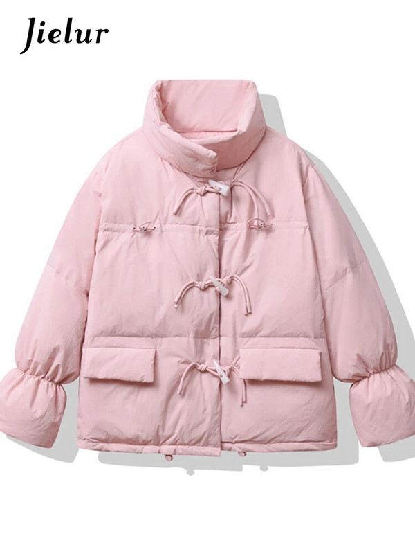 Jielur Helesinised Korea magusa moe klassikalise nööbiga lahtised naiste pargid Lihtsad, vabad ja šikid taskud 5-värvilised naiste parkad