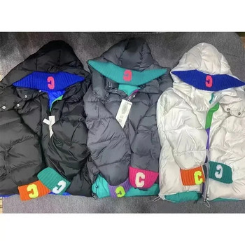 Xsjpzh πουπουλένιο βαμβακερό παλτό Χειμερινό τζάκετ Γυναικείο φαρδύ κουκούλα πάρκα μόδας Ζεστά ρούχα Tideway Πανωφόρι Ευέλικτο 2023 Νέες γυναίκες