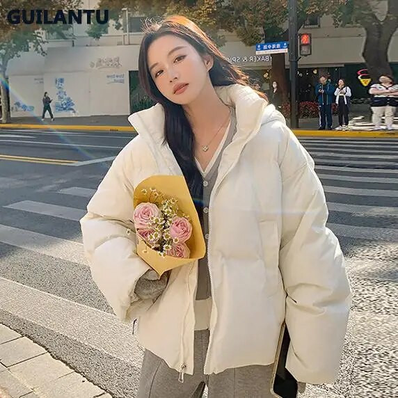2023. aasta sügistalvine puhvis mantel naiste paksust puuvillast polsterdatud jope Naiste moodne kapuutsiga vabaaja vaba parkidega naine