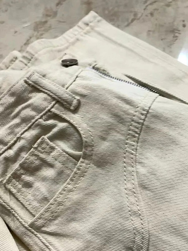 Smėlio spalvos džinsai, moteriški, madingi europietiško stiliaus laisvi laisvalaikio aukštu juosmeniu vasariniai universalūs gatvių apranga Ins Hotsweet Paprasta, nauja viso ilgio