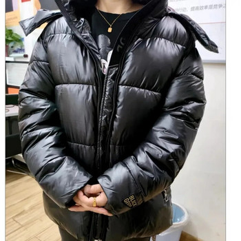 Γυναικεία χειμωνιάτικο παλτό φούσκα Puffer Basic Puffy Jacket Γυναικείο παλτό Loose Parka Overize Outerwear Snow Wear Harajuku Κορεάτικο