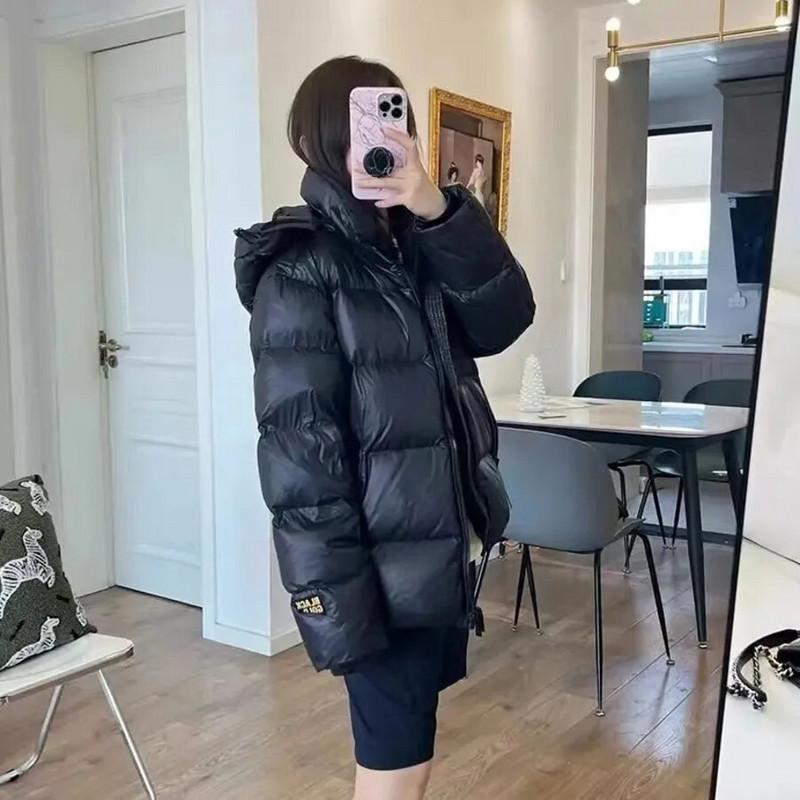 Naiste talvine mullmantel, puff Basic, pundunud jope Naiste mantel lahtine park, üleriided, lumerõivad, korea harajuku