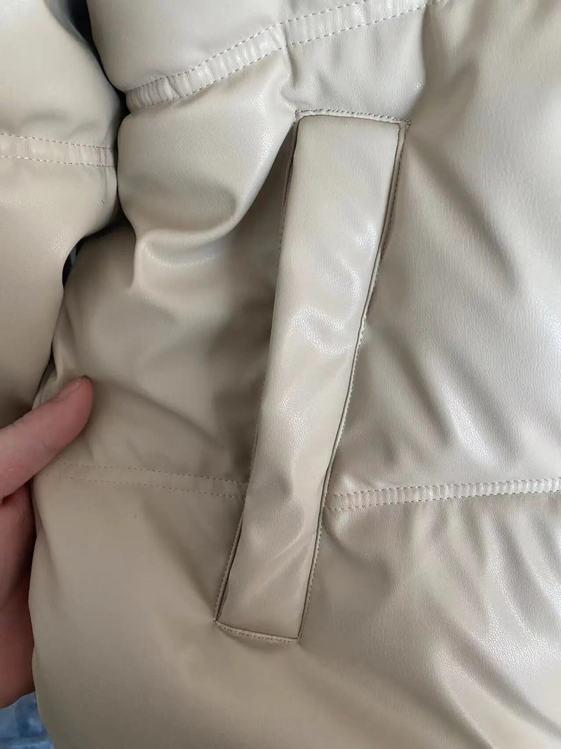 Rudens ir žiemos nauji moteriški drabužiai europietiška ir amerikietiška gatvės stiliaus dirbtinės odos trumpa medvilninė striukė su gobtuvu