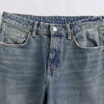 TRAF Jeans για Γυναικεία Φαρδιά Παντελόνια Φθινόπωρο Νέο 2023 Γυναικείο Τζιν Παντελόνι Φαρδύ Παντελόνι Μαλακό Τζιν Μόδα Vintage Γυναικείο φαρδύ παντελόνι