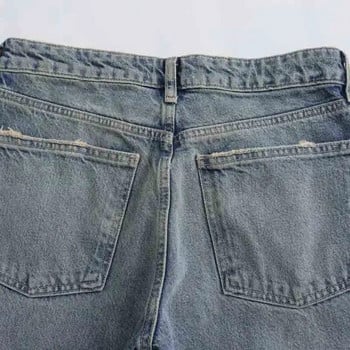 TRAF Jeans για Γυναικεία Φαρδιά Παντελόνια Φθινόπωρο Νέο 2023 Γυναικείο Τζιν Παντελόνι Φαρδύ Παντελόνι Μαλακό Τζιν Μόδα Vintage Γυναικείο φαρδύ παντελόνι