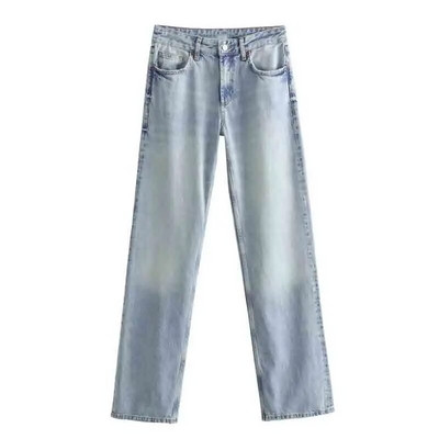 TRAF teksad naistele laia säärega püksid Sügis uus 2023 Naiste teksapüksid kottis püksid Pehmed teksad Mood vintage naiste laiad püksid