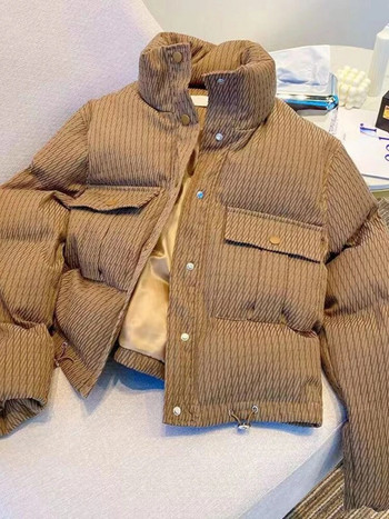 Γυναικείο μπουφάν Ψωμί Ρούχα Κοντό βαμβακερό παλτό Κορεατική μόδα Χαλαρό Φθινόπωρο Χειμώνας Νέα βάση γιακά Casual Parkas Γυναικεία Ρούχα
