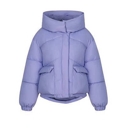 2023. aasta talv uus kapuutsiga sulejope Naiste tänavariided tõmblukuga puhverjoped Naistele paksendatud soe suur taskuga puuvillane mantel