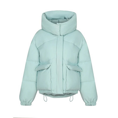 2023. aasta talv uus kapuutsiga sulejope Naiste tänavariided tõmblukuga puhverjoped Naistele paksendatud soe suur taskuga puuvillane mantel