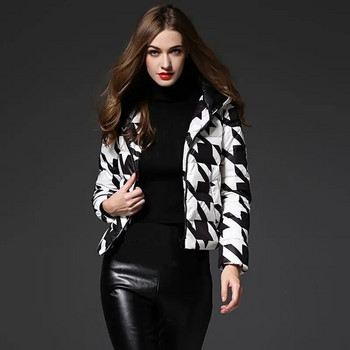 Късо пухено памучно яке Дамско ново модно зимно палто от висок клас 2023 г. Дамски дрехи