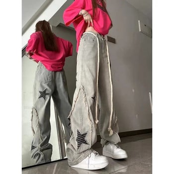 Deeptown Star Girl Y2k Vintage Jeans Γυναικεία Grunge φαρδιά τζιν παντελόνι Baddies Streetwear Harajuku Παντελόνια 90s Aesthetic Kpop