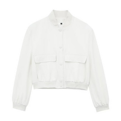 TRAF vanaaegne soliidne pikkade varrukatega pommitaja jakk, naiste vabaaja mantlid, 2023. aasta tänavarõivad, naiste elegantne revääri lukuga jakk