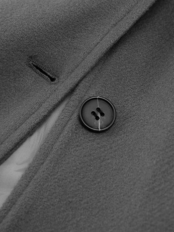 Плътно V-образно деколте, едноредно яке с дълъг ръкав Дамско модно ежедневно есенно зимно топло палто 2023 г. Женско шик улично облекло