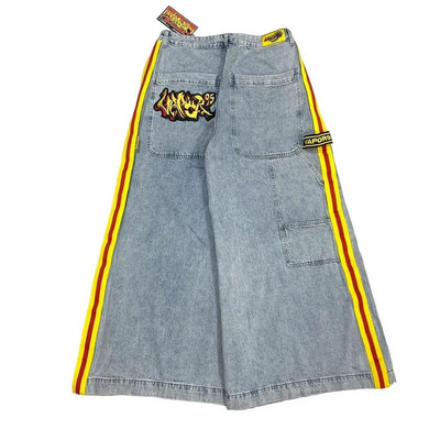 Blugi retro Y2K 2023, noi, vintage, Harajuku, cu imprimare cu litere, blugi drepti pentru femei, pantaloni casual cu picioare largi, pantaloni gotici