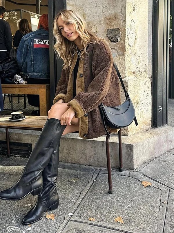 Vintage leopardimustriga ümberpööratavad villased mantlid naiste O-kaelusega üherealised taskud fliisjoped Sügistalvised naiste tänavarõivad