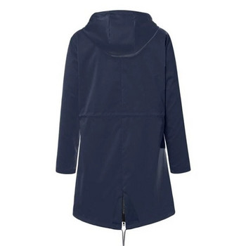 Γυναικείο αδιάβροχο μπουφάν βροχής εξωτερικού χώρου μόδας Casual Loose Plus Size με κουκούλα αντιανεμικό παλτό αναρρίχησης αντιανεμικό για γυναίκες