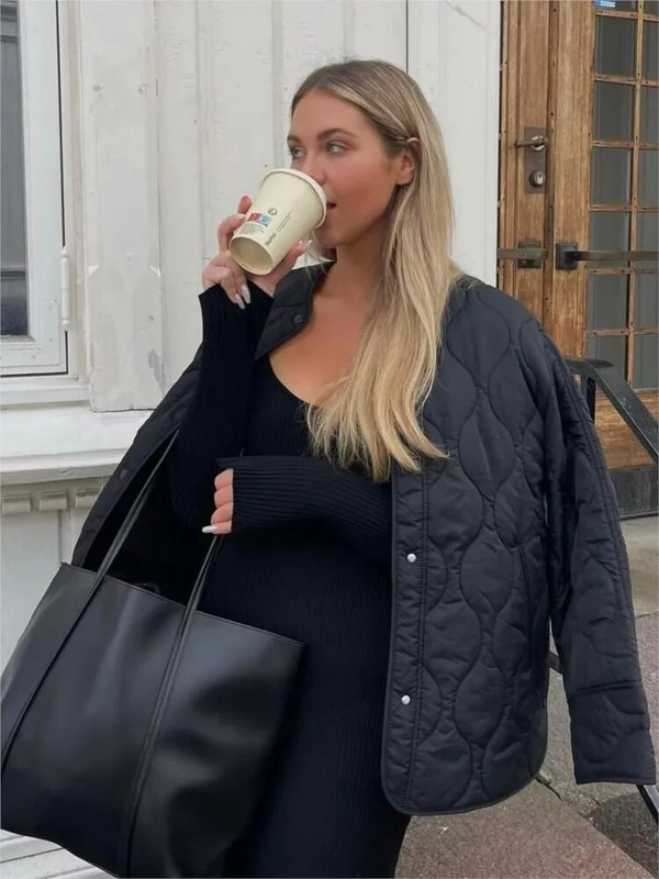 Tvirtas ilgomis rankovėmis medvilninis paltas, moteriškas elegantiškas šiltas švarkas su viena krūtine 2023 m. rudens žiemos mados moteriškos storos viršutinių drabužių viršūnės