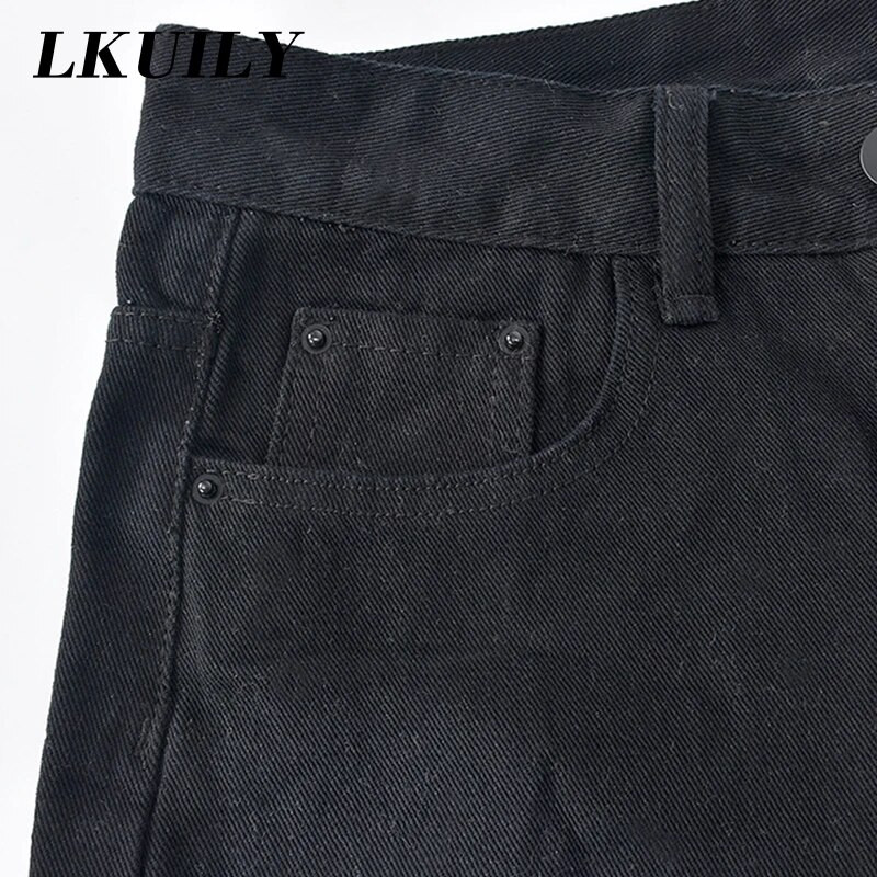 Skull Vintage Printed Jeans Γυναικεία Ψηλόμεση Y2K Streetwear 90S φαρδύ τζιν παντελόνι Τζιν παντελόνι Harajuku Cargo Straight Jean