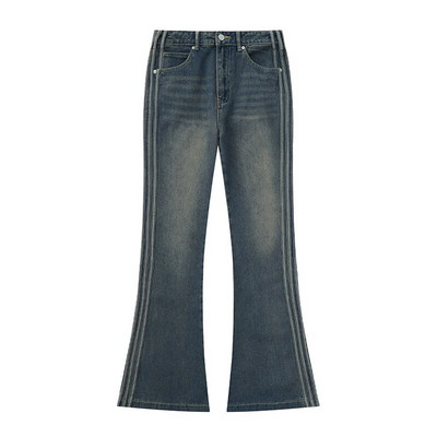 Vintage Y2k teksad naistele kõrge vöökohaga sirge kottis riided Korea stiilis tänavarõivad kontrastsed värvid teksapüksid suvi