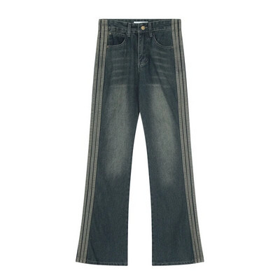 Vintage Y2k teksad naistele kõrge vöökohaga sirge kottis riided Korea stiilis tänavarõivad kontrastsed värvid teksapüksid suvi