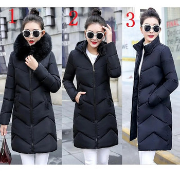Big Fur 2023 New European Fashion Μαύρο γυναικείο μπουφάν Plus μέγεθος 7XL Γυναικείο Πάρκα Γυναικείο ζεστό χειμωνιάτικο παλτό με κουκούλα Γυναικεία εξωτερικά ενδύματα