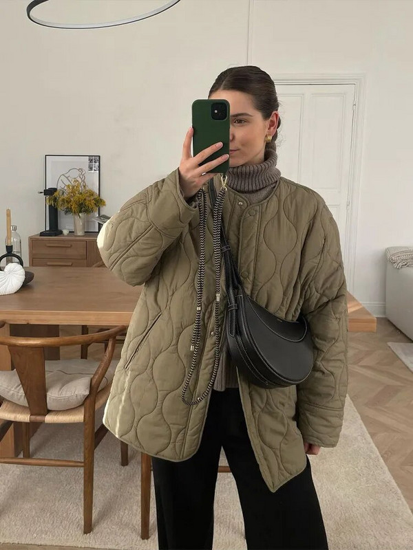 Vientisos dygsniuotos striukės, moteriškos 2023 m. rudens žiemos žieminiai paltai su viena krūtine su kišenėmis, moteriški, ilgomis rankovėmis, laisvalaikio moteriški elegantiški viršutiniai drabužiai