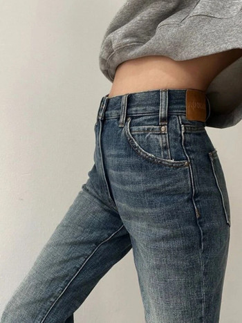 S-4XL Jeans Women Leisure Denim All-match Loose New Straight ολόσωμο ανοιξιάτικα streetwear Simple Student Vintage Distressed