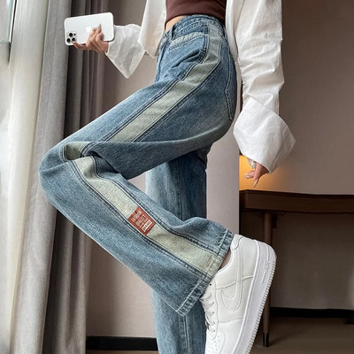 Blugi albaștri de modă coreeană femei denim cu talie înaltă îmbrăcăminte pentru femeie Streetwear blugi pentru femei Trend 2023 Y2k haine vintage pantaloni