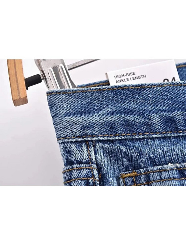 TRAF Μπλε φαρδύ τζιν Γυναικείο σκισμένο τζιν παντελόνι Γυναικείο ψηλόμεσο παντελόνι φαρδύ πόδι Γυναικεία μόδα Streetwear Γυναικεία παντελόνια