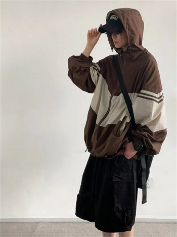 Y2K Γυναικεία Vintage Κορεάτικα Streetwear Φούτερ με φερμουάρ Harajuku Windbreaker Υπερμεγέθη μπουφάν με φερμουάρ Hip Hop Φούτερ Ρούχα