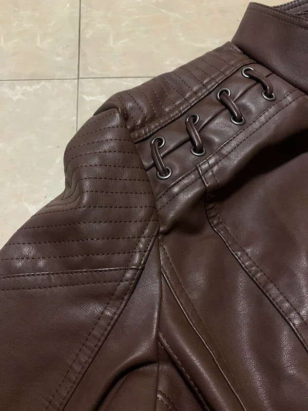 Fitshinling PU kunstnahast jope Naiste tõmblukuga õhukesed vintage lühikesed mantlid naistele, talv 2022, alla keeratav krae mantel, mood uus